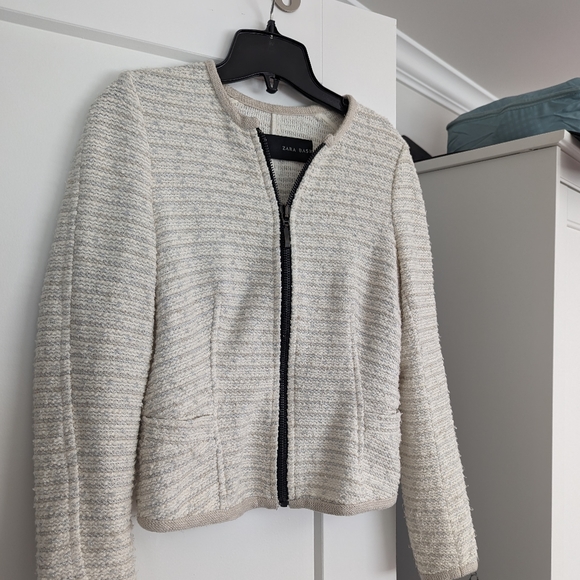 Zara tweed blazer cardigan - Picture 1 of 3